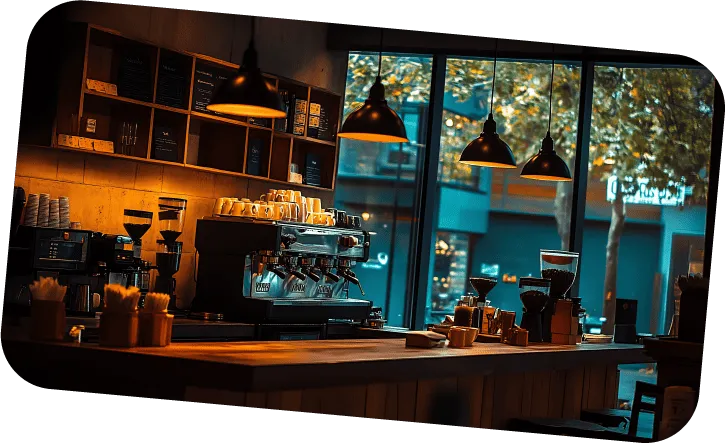 Barista counter view